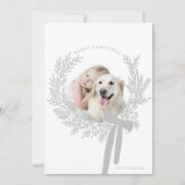 シルバーグレークリスマスリースミニマル写真 シーズンカード (正面)