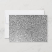 シルバーグレーグリッタースパークルドレスガウンのスクリプト 出欠カード (裏面)