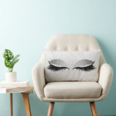 シルバーグレーグリッターブラックグレーメイクアップグレー ランバークッション (椅子)