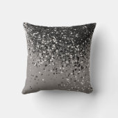 シルバーグレーグリッター#1 #shiny クッション (裏面)