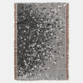 シルバーグレーグリッター#1 #shiny スローブランケット (正面縦)