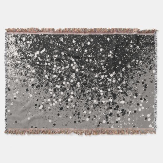 シルバーグレーグリッター#1 #shiny スローブランケット (正面)