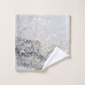 シルバーグレーグリッター#2 バスタオルセット (ウォッシュタオル)