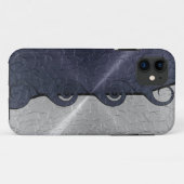 シルバーグレーステンレス金属旋回パターン2 Case-Mate iPhoneケース (裏面(横))