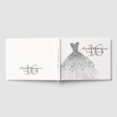 シルバーグレースパークルグリッタードレス16th誕生日 ゲストブック (全面)