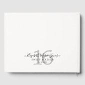 シルバーグレースパークルグリッタードレス16th誕生日 ゲストブック (裏面)