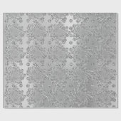シルバーグレースワロフスキー結晶スパイラルダイヤモンド ラッピングペーパー (フラット)
