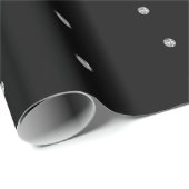 シルバーグレースワロフスキー結晶ブラックドットジェムーム ラッピングペーパー (ロールコーナー)