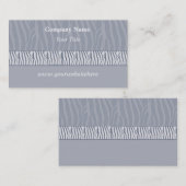 シルバーグレーゼブラプリント名刺 名刺 (正面/裏面)