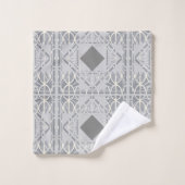 シルバーグレーダイヤモンドタオルセット バスタオルセット (ウォッシュタオル)