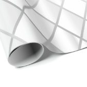 シルバーグレーダイヤモンドパターンすべての行事 ラッピングペーパー (ロールコーナー)