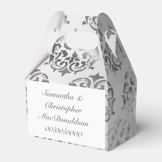 シルバーグレーダマスクのパタ結婚ーン フェイバーボックス (裏面サイド)