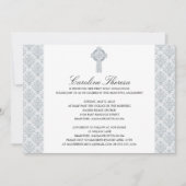 シルバーグレーダマスクセルティッククロスファースト聖餐式 招待状 (正面)