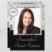 シルバーグレーダマスクsweet sixteen 招待状 (正面/裏面)