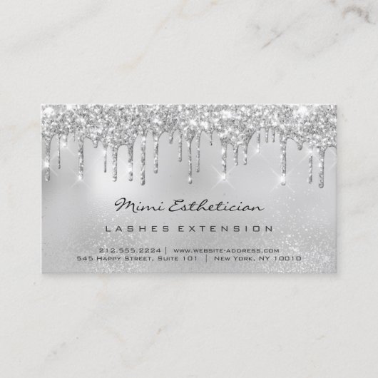 シルバーグレードリップスグリッターまつ毛アフターケア 名刺 (正面)