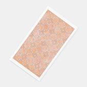 シルバーグレーピンクのオレンジ色のメタリックな染み模様 (コーナー)