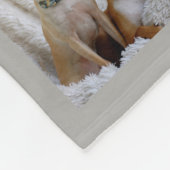 シルバーグレーフォトブランケットコラージインスタグラム フリースブランケット (角)