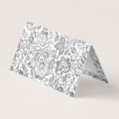 シルバーグレーフローラダマスク 名刺 (裏面)