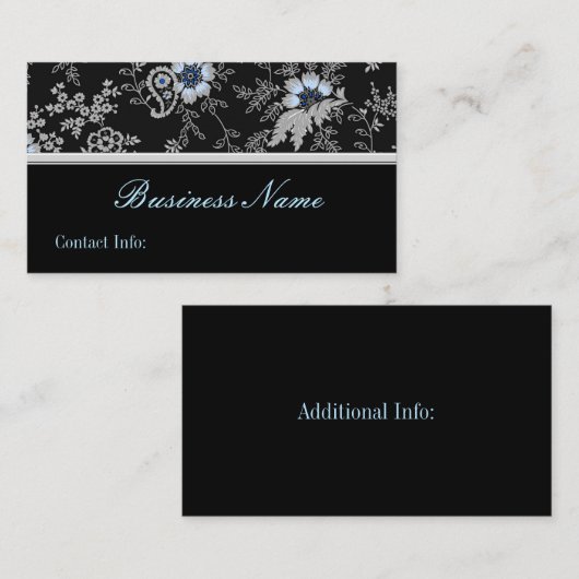 シルバーグレーフローラ名刺 名刺 (正面/裏面)