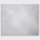 シルバーグレーフローラ（紋章の）フラ・ダ・リ王室のアイリス ラッピングペーパー (フラット)