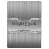 シルバーグレーブラシ仕上げメタルルック クリップボード (裏面)