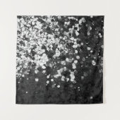 シルバーグレーブラックグリッターグラム#1 タペストリー (正面)