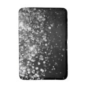 シルバーグレーブラックグリッター#3 (フェイクグリッター) バスマット (正面縦)