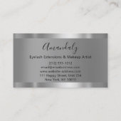 シルバーグレーブルーマーブルフレームイベントプランナー 名刺 (裏面)