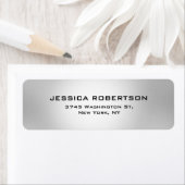 シルバーグレープレーンエレガントトレンディー ラベル (インサイチュ)