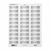シルバーグレープレーンエレガントトレンディー ラベル (フルシート)