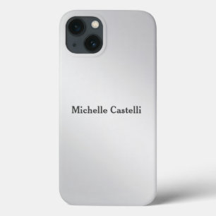 シルバーグレープロフェッショナルユニーク独自の名前を追加 iPhone 13ケース