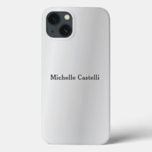 シルバーグレープロフェッショナルユニーク独自の名前を追加 iPhone 13ケース