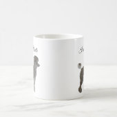 シルバーグレープードルラブコーヒーマグカスタマイズ コーヒーマグカップ (中央)