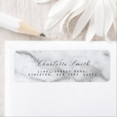 シルバーグレーホワイトマーブル差出人住所ラベル ラベル (インサイチュ)