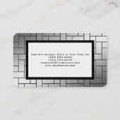 シルバーグレーホワイトユニークトレンディークリエイティブ 名刺 (裏面)