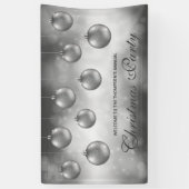 シルバーグレーボーブルオンレッド《写真》ぼけ味 – クリスマスパーティー 横断幕 (縦)