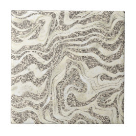 シルバーグレーマーブリーグリッターキュートガーリーグラムクラシー タイル