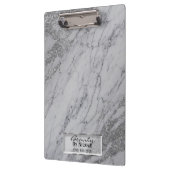 シルバーグレーマーブルモダンファッションパーソナライズされた クリップボード (左)