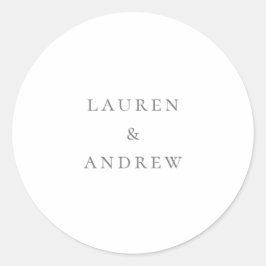 シルバーグレーミニマリストシール封筒用シール ラウンドシール