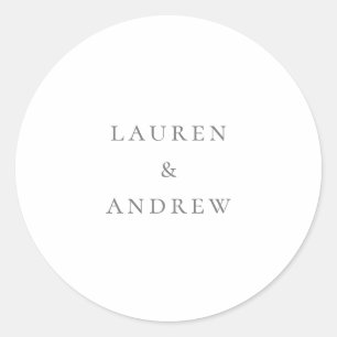 シルバーグレーミニマリストシール封筒用シール ラウンドシール