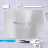 シルバーグレーメタリック赤面グリッターサンキューイベント 薄葉紙 (クラフト)