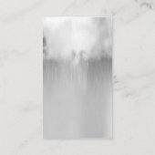 シルバーグレーメタリック雨グラデーション雲ミニマルVIP 名刺 (裏面)