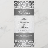 シルバーグレーメニューのブラックダマスク メニュー (正面)