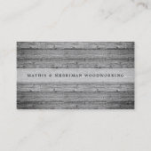 シルバーグレーヴィンテージ再生木材 名刺 (正面)