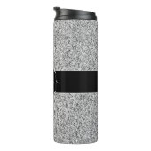 シルバーグレー光グリッタースパークルズモノグラム タンブラー (回転右)