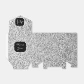 シルバーグレー光グリッタースパークルズモノグラム フェイバーボックス (折り畳みなし)