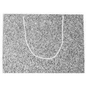 シルバーグレー光グリッタースパークルズモノグラム ラージペーパーバッグ (裏面)