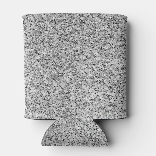 シルバーグレー光グリッタースパークルズモノグラム 缶クーラー (裏面)