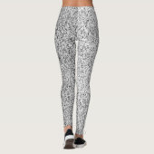 シルバーグレー光グリッタースパークルズ白黒 レギンス (裏面)