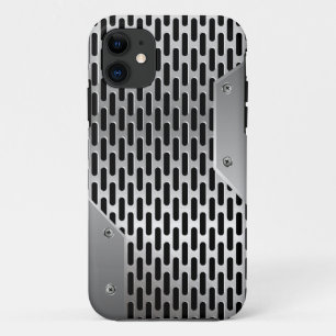 シルバーグレー光沢のあるメタリックなルックパターン iPhone 11 ケース
